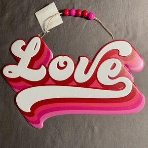 NWT Retro 80’s Love Valentine’s Day Metal Sign